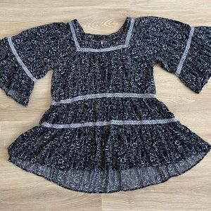 Free People Floral Lace Blouse